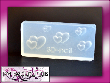 3D Acryl Schablone Herz Nail Art #00331-06