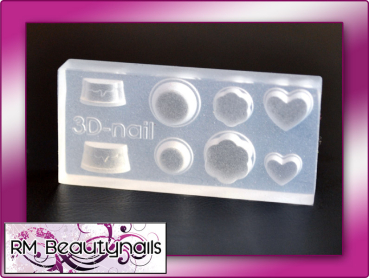 3D Acryl Schablone Herz und Formen Nail Art #00331-11