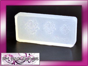 3D Acryl Schablone Rose Blume Nail Art #00331-19