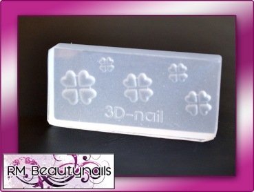 3D Acryl Schablone Kleeblatt Nail Art #00331-02