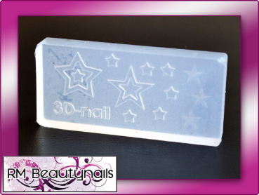 3D Acryl Schablone Sterne Nail Art #00331-18