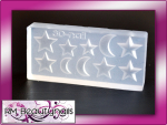 3D Acryl Schablone Mond und Sterne Nail Art #00331-12