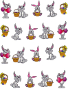 One Stroke Sticker Ostern Nailart Neu #00332/BLE400