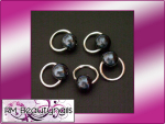 Nagel Piercing 5 St�ck im D�schen Schwarz #00217-02