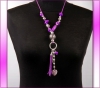 Halskette Bettelkette Modeschmuck Lila Charm #039