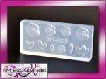 3D Acryl Schablone Blume Nail Art #00331-05