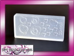3D Acryl Schablone Herz Nail Art #00331-08