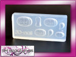 3D Acryl Schablone K�rbis Helloween Nail Art #00331-25