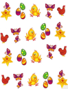 One Stroke Sticker Ostern Nailart Neu #00332/BLE406